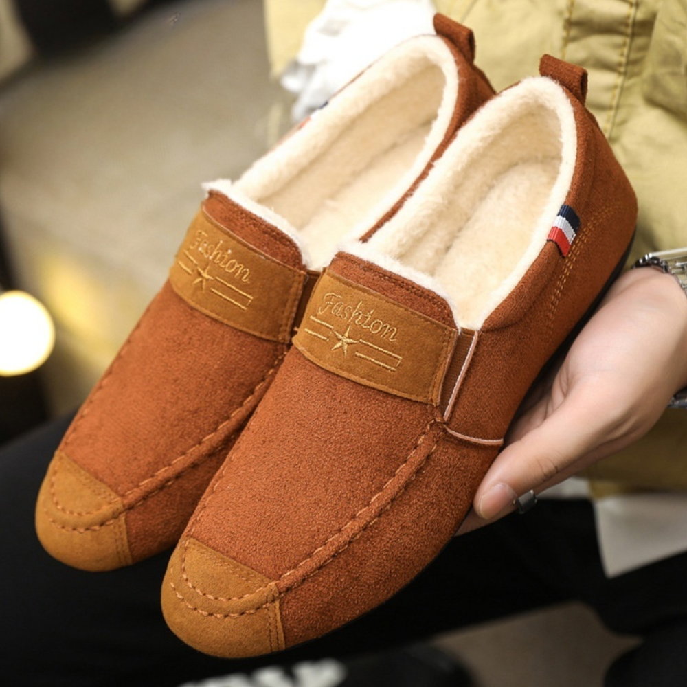Mocassini Nuvin da uomo alla moda con calda fodera in pile - comfort ed eleganza per tutti i giorni