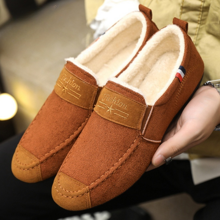 Mocassini Nuvin da uomo alla moda con calda fodera in pile - comfort ed eleganza per tutti i giorni