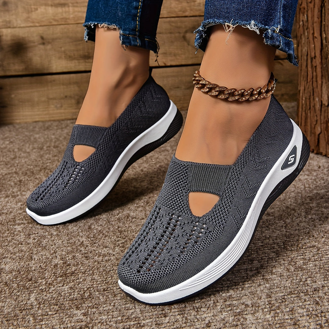 Scarpe da ginnastica senza lacci per donna - Tejido transpirable - Suela acolchada - Estilo casual de corte bajo