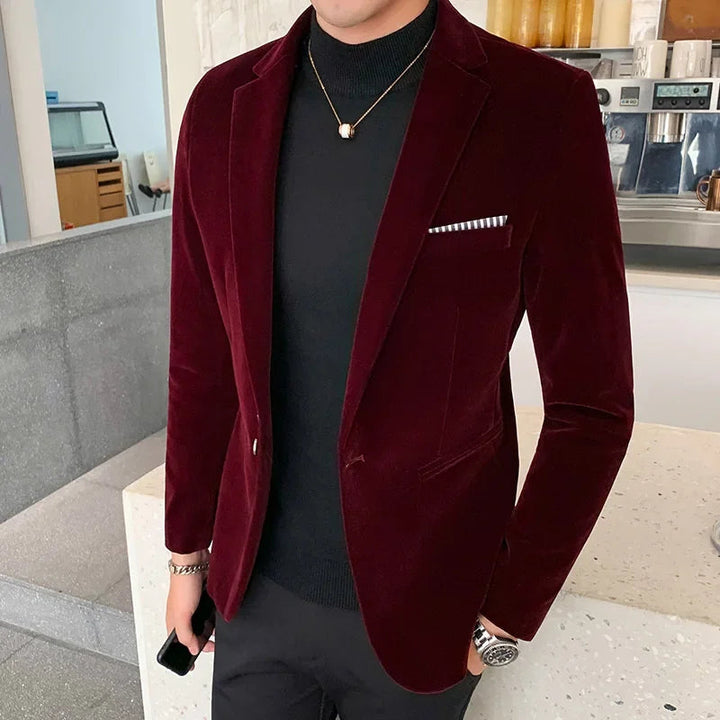 Daniel - Sofisticata giacca da uomo in velluto per ogni occasione che garantisce un look elegante e raffinato