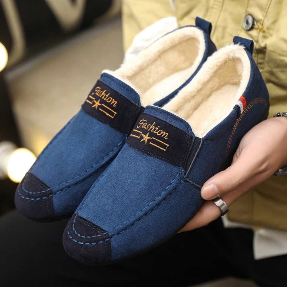 Mocassini Nuvin da uomo alla moda con calda fodera in pile - comfort ed eleganza per tutti i giorni