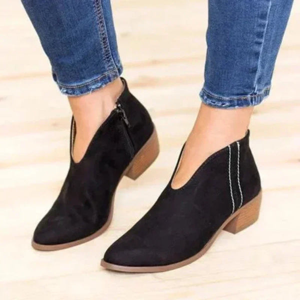 Thalia - Eleganti stivaletti in pelle scamosciata, perfetti per l'estate