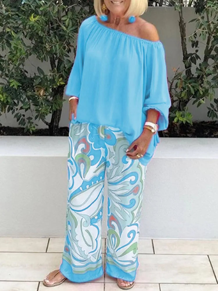 Angelique - Elegante set a due pezzi con spalle scoperte per un look unico e alla moda