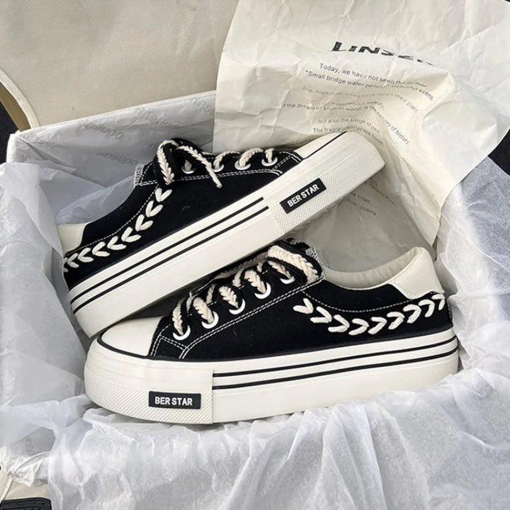 Serenity - Scarpe da ginnastica con plateau eleganti e alla moda con un design raffinato per un look unico