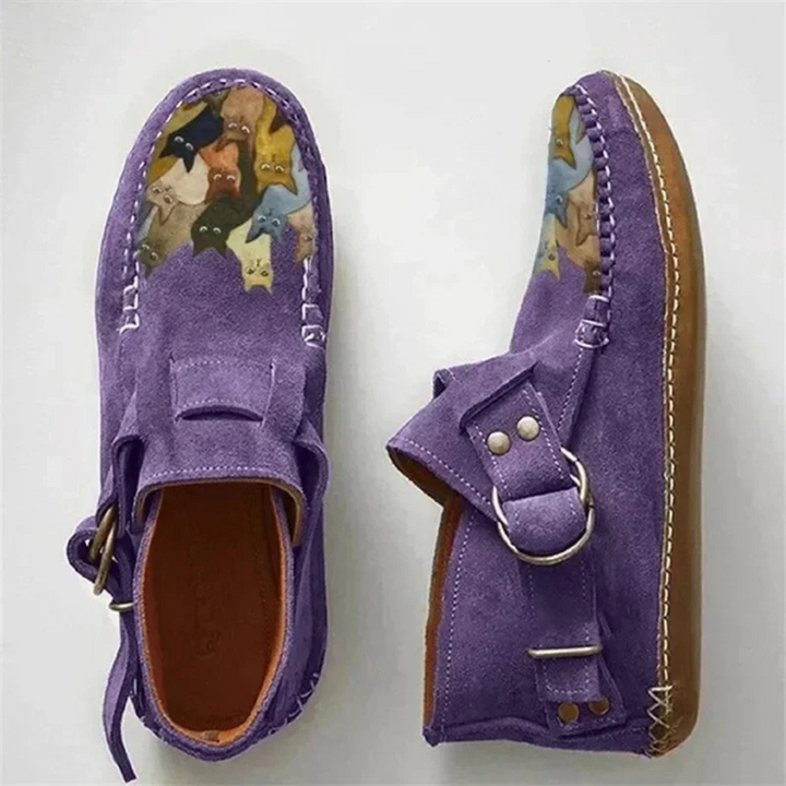 FelinStep - eleganti e versatili stivali in pelle con motivo a gatto di tendenza per uno stile irresistibile e un'usura confortevole