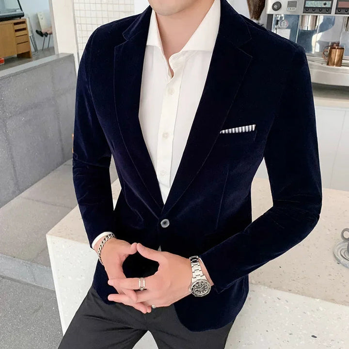 Daniel - Sofisticata giacca da uomo in velluto per ogni occasione che garantisce un look elegante e raffinato