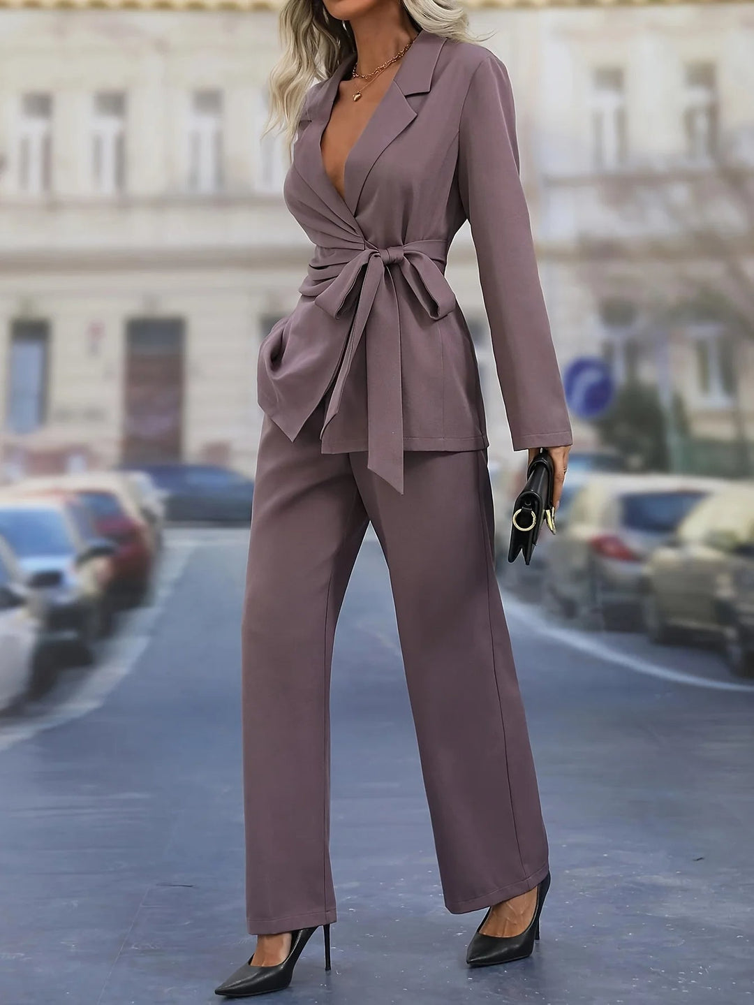 Serel - Confortevole set da notte da donna con top e pantaloni - Perfetto per la notte e il tempo libero