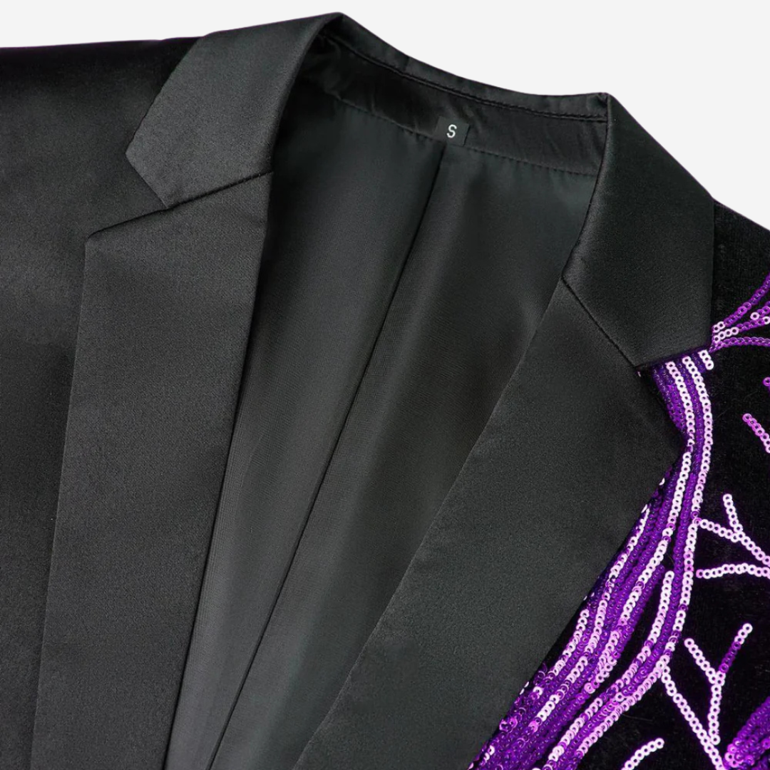 Nicholas - Giacca da uomo elegante e lussuosa con paillettes di grande effetto