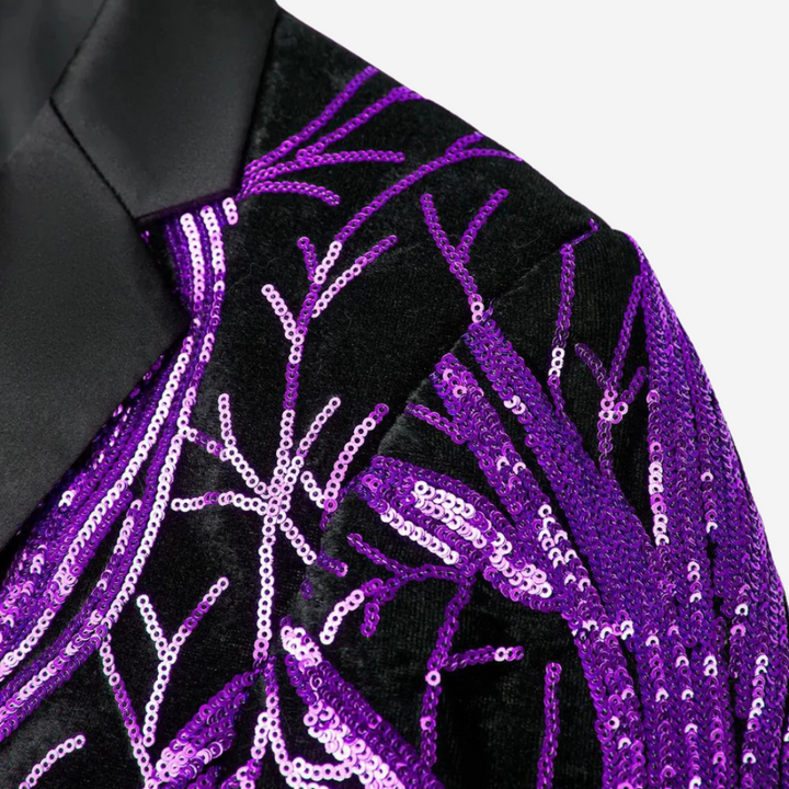 Nicholas - Giacca da uomo elegante e lussuosa con paillettes di grande effetto