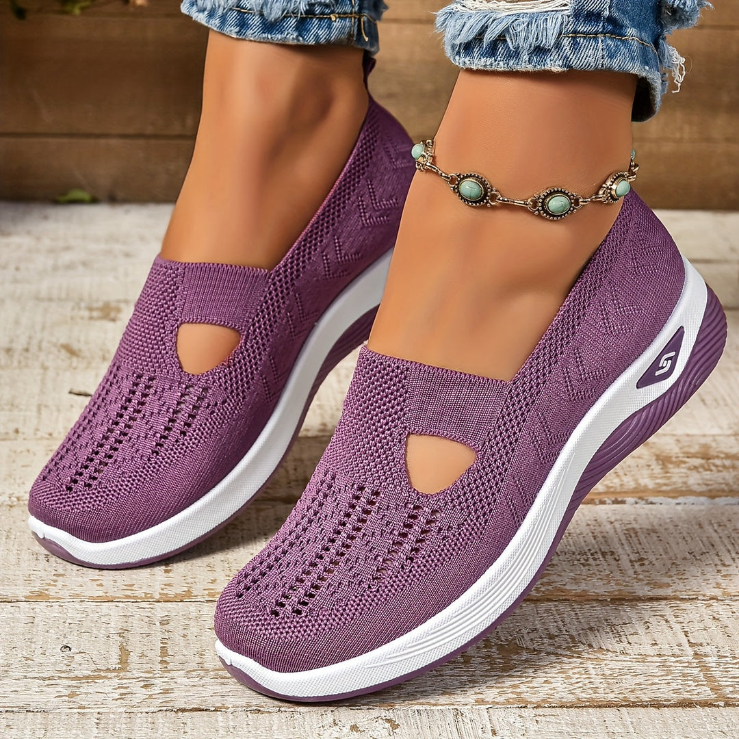 Scarpe da ginnastica senza lacci per donna - Tejido transpirable - Suela acolchada - Estilo casual de corte bajo