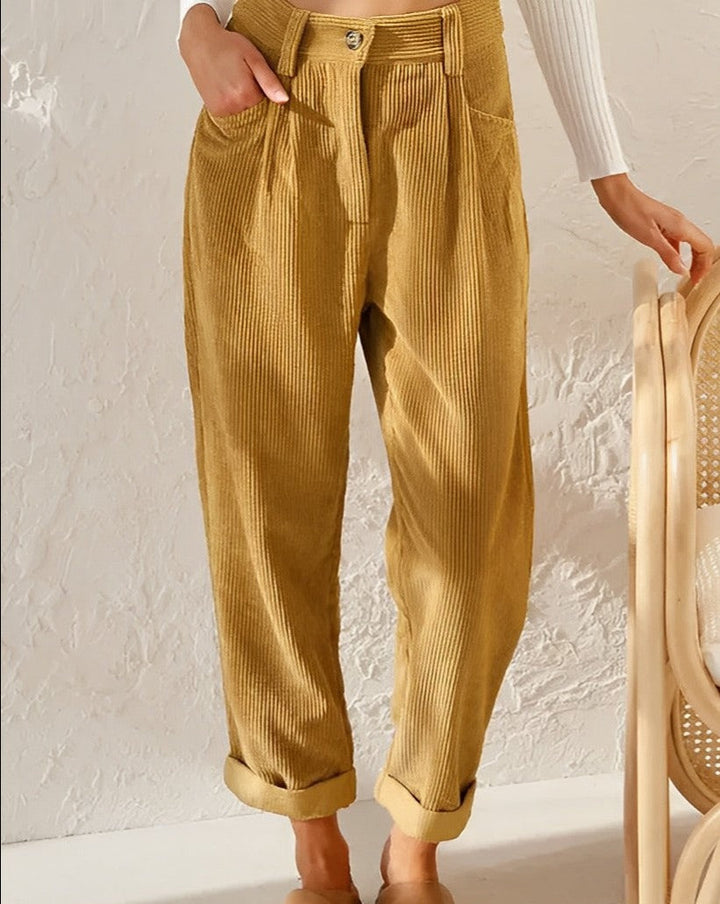 VelvetEase - Eleganti e comodi pantaloni con coulisse in cotone per tutti i giorni