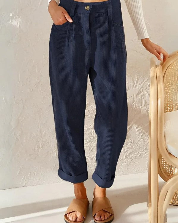 VelvetEase - Eleganti e comodi pantaloni con coulisse in cotone per tutti i giorni