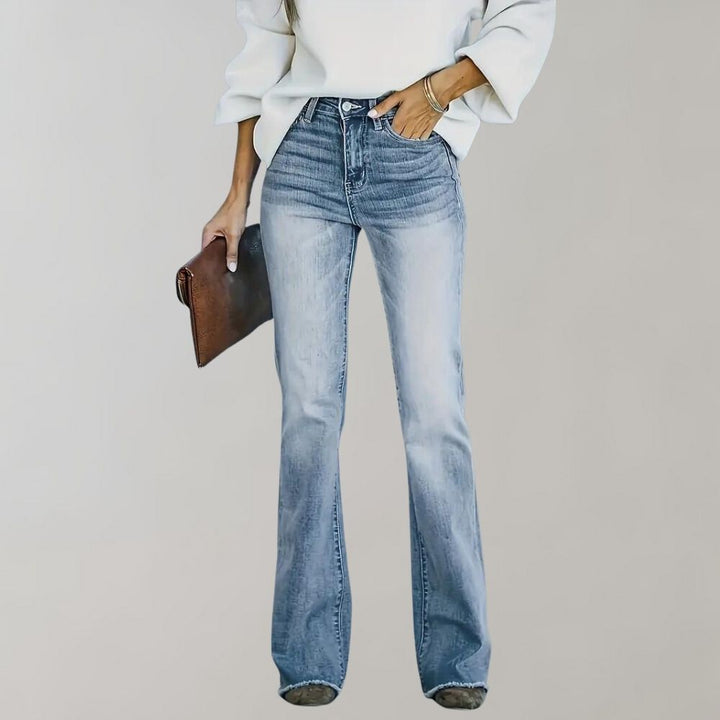 Pinja - Pantaloni larghi e svasati con effetto sbiadito alla moda