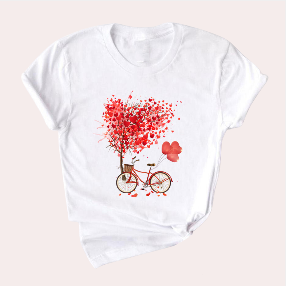 T-shirt da donna Mirielle: stile alla moda con stampa decorativa esclusiva