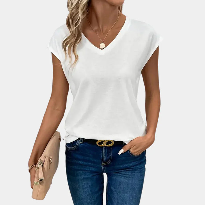 Elyra - Top da donna alla moda con elegante scollatura a V per un look elegante e sofisticato