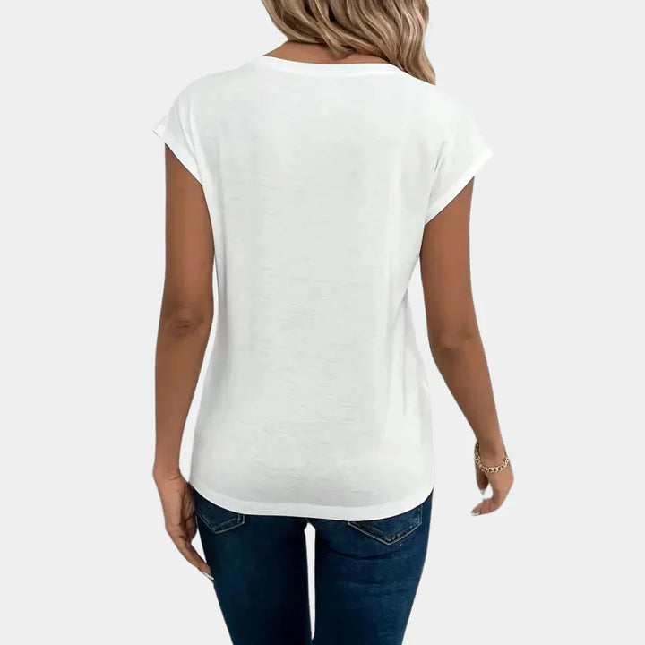 Elyra - Top da donna alla moda con elegante scollatura a V per un look elegante e sofisticato