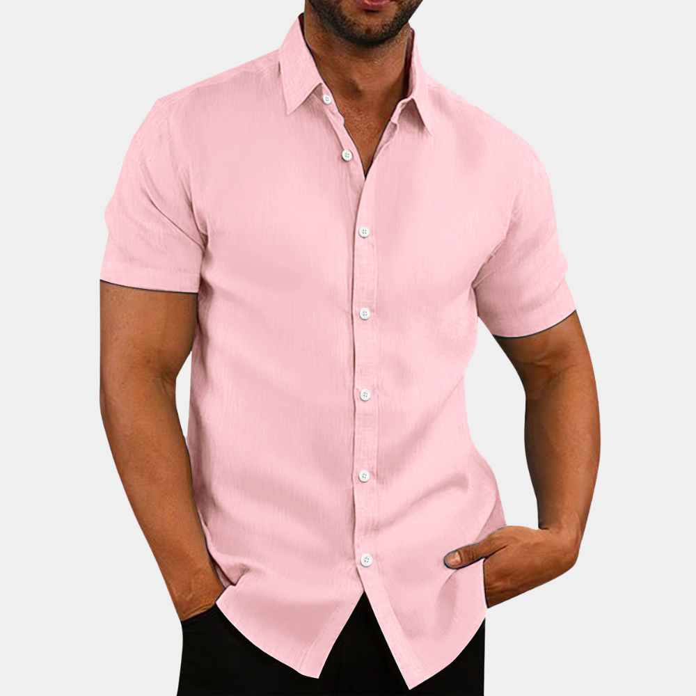 Camisa maschile moderna con collo picado per un estilo sofisticato ed elegante