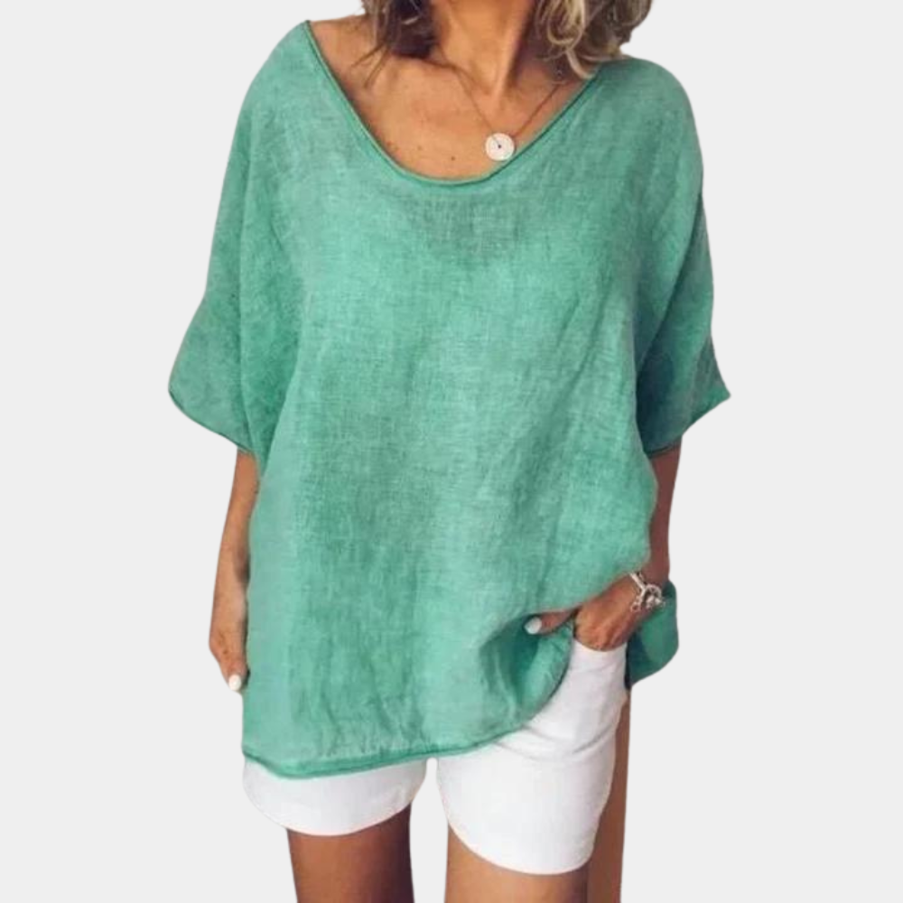Blusa Oversize Confortável em Cinza Suave - Estilo Casual para Uso Diário