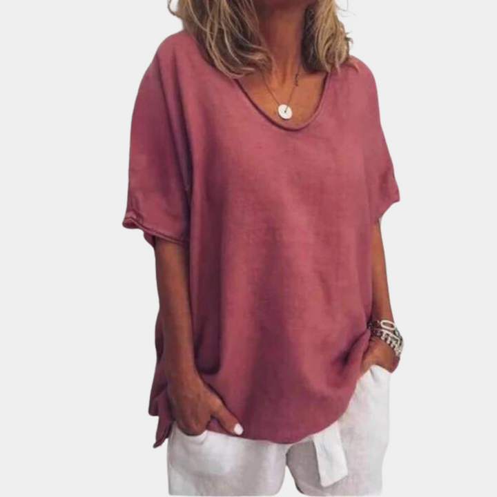 Blusa Oversize Confortável em Cinza Suave - Estilo Casual para Uso Diário