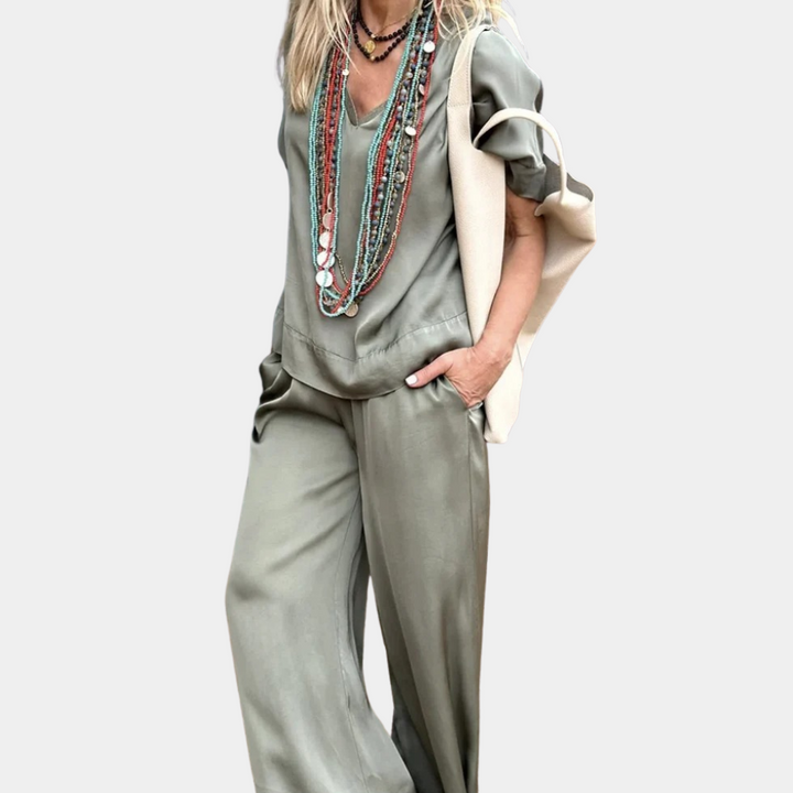 Elegante set da donna a due pezzi, perfetto per le occasioni speciali