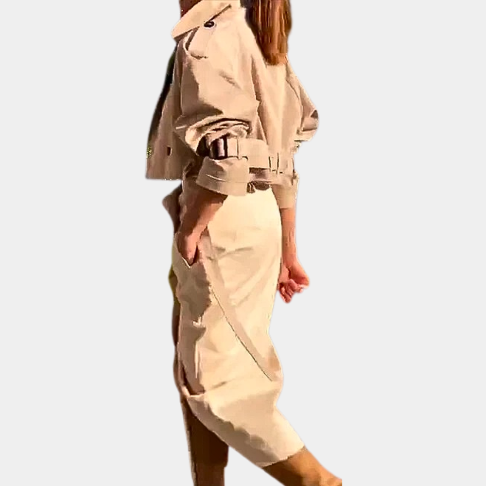 Elegante trench da donna dallo stile sofisticato e senza tempo
