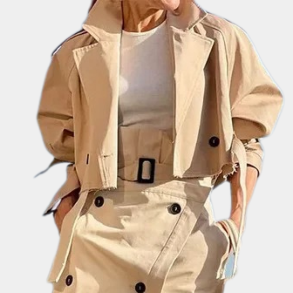 Elegante trench da donna dallo stile sofisticato e senza tempo