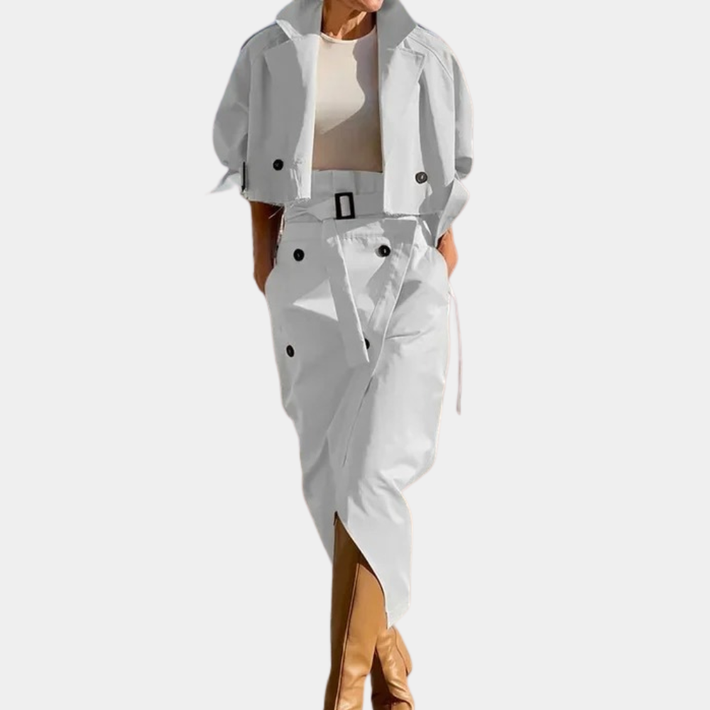 Elegante trench da donna dallo stile sofisticato e senza tempo