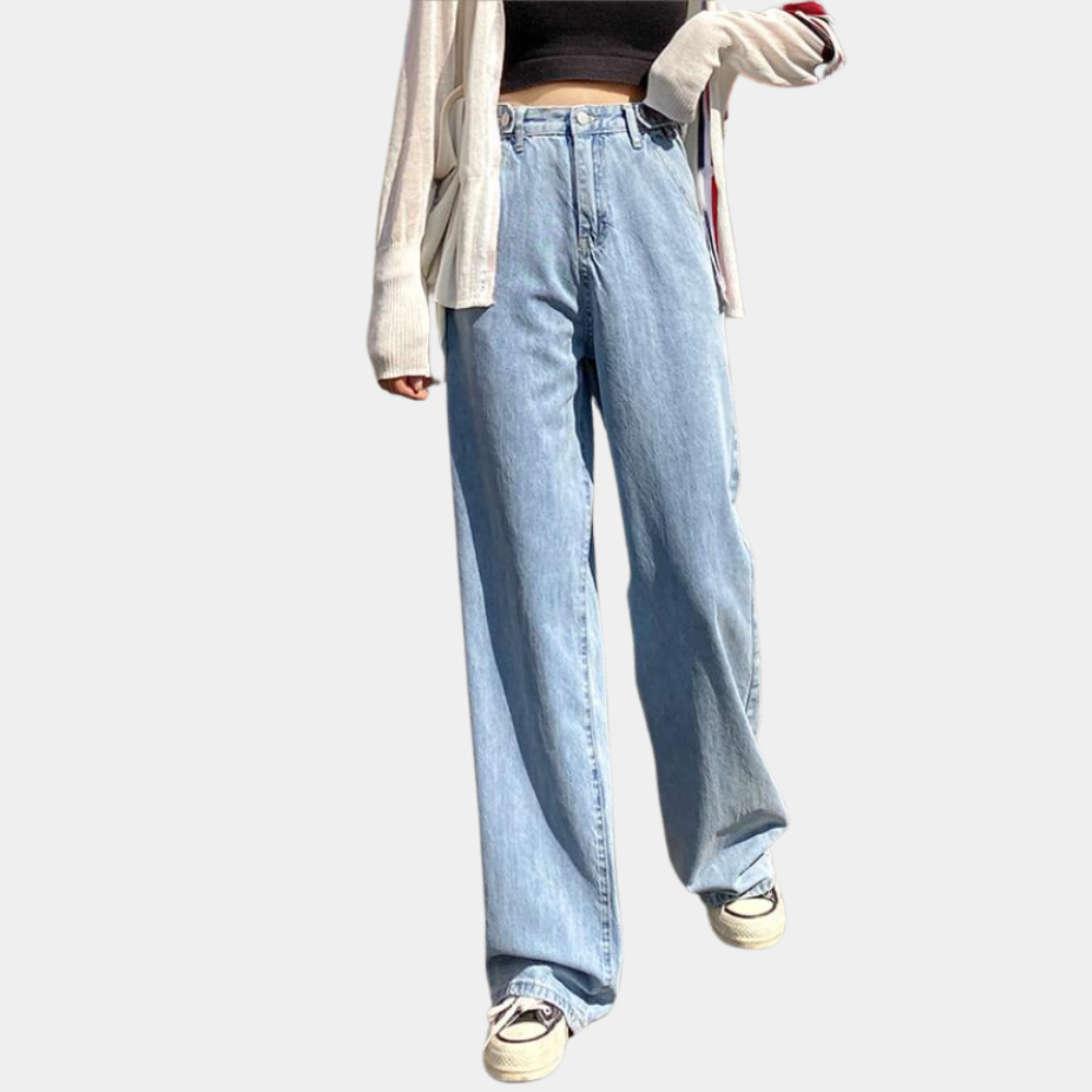 Pantaloni eleganti a vita alta a gamba larga da donna