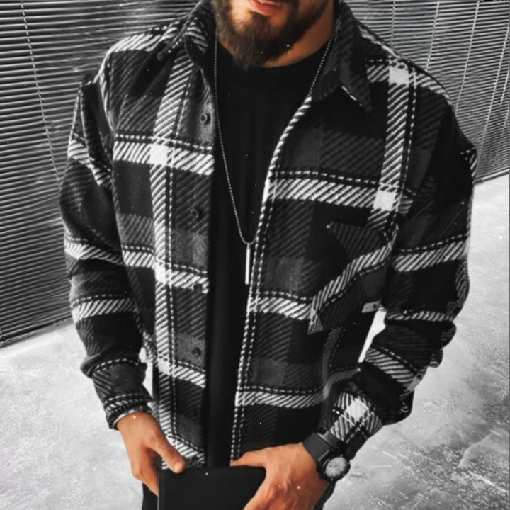 Elegante camicia a maniche lunghe da uomo: una combinazione di comfort e calore eccezionale
