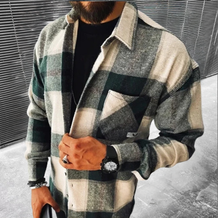 Elegante camicia a maniche lunghe da uomo: una combinazione di comfort e calore eccezionale