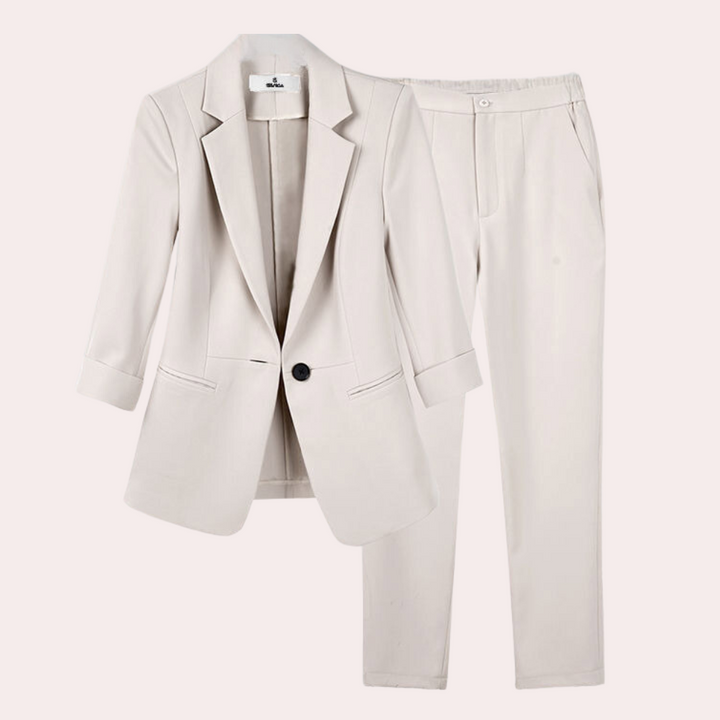 Elegante set giacca e pantaloni da donna - Teresa per un'eleganza eccezionale
