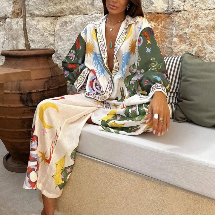 Stela - Elegante set da donna a due pezzi per una donna elegante e sofisticata
