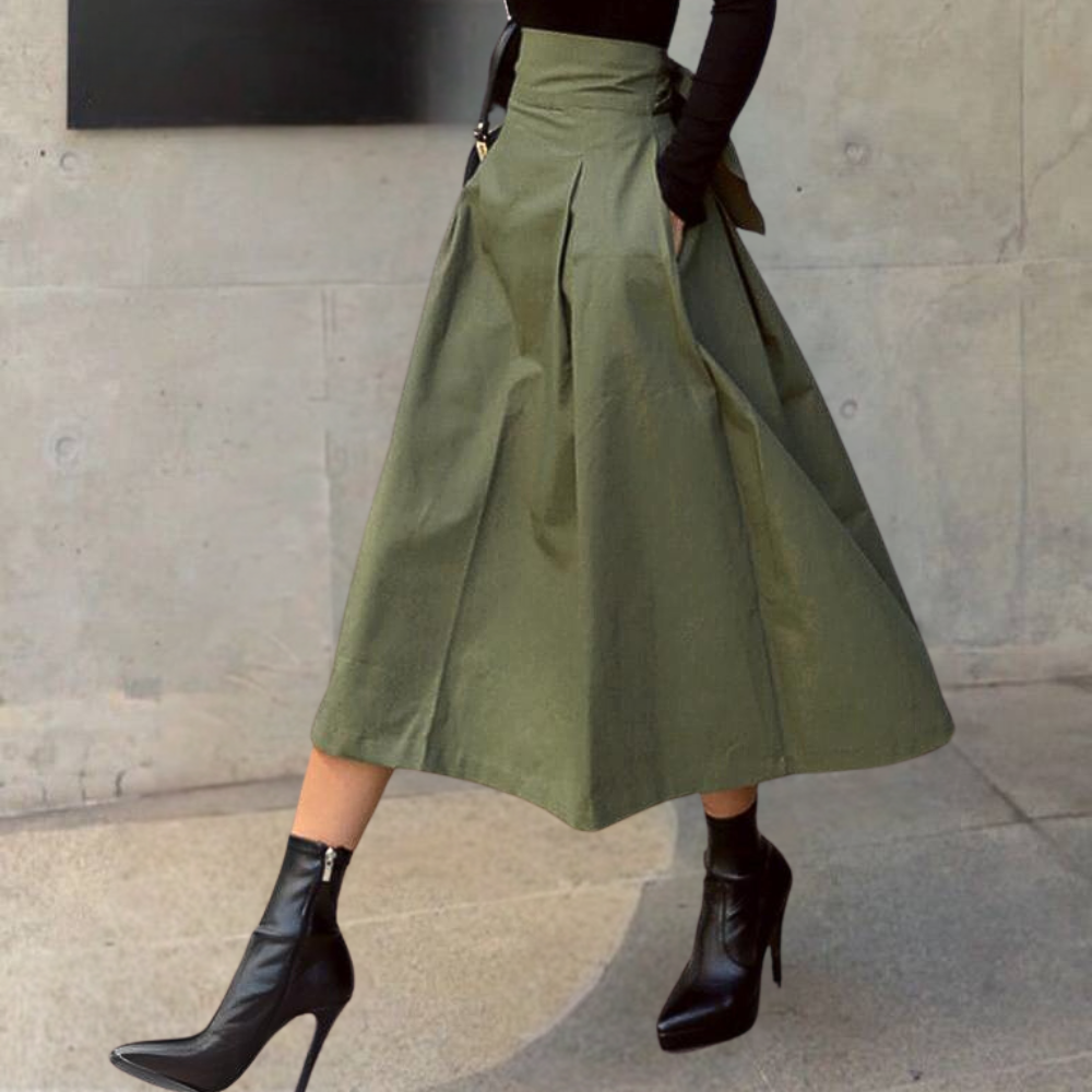 Maricica - Gonna elegante oversize a vita alta per donna
