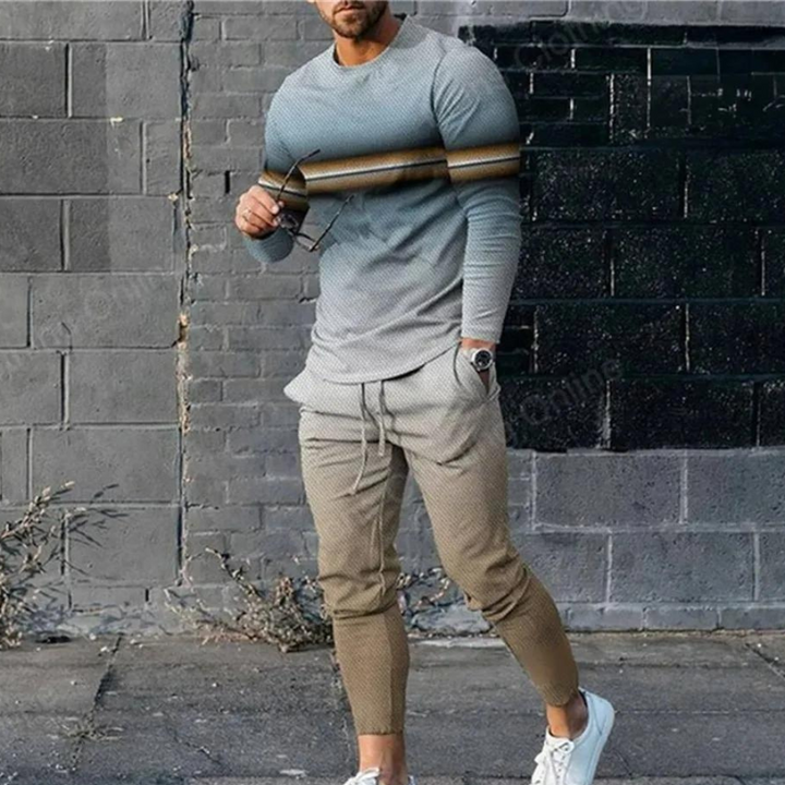 Savvas - Set da uomo di lusso a 2 pezzi che unisce eleganza e massimo comfort