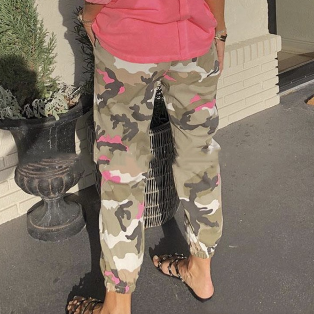 Myrsini - Pantaloni mimetici da donna eleganti e confortevoli