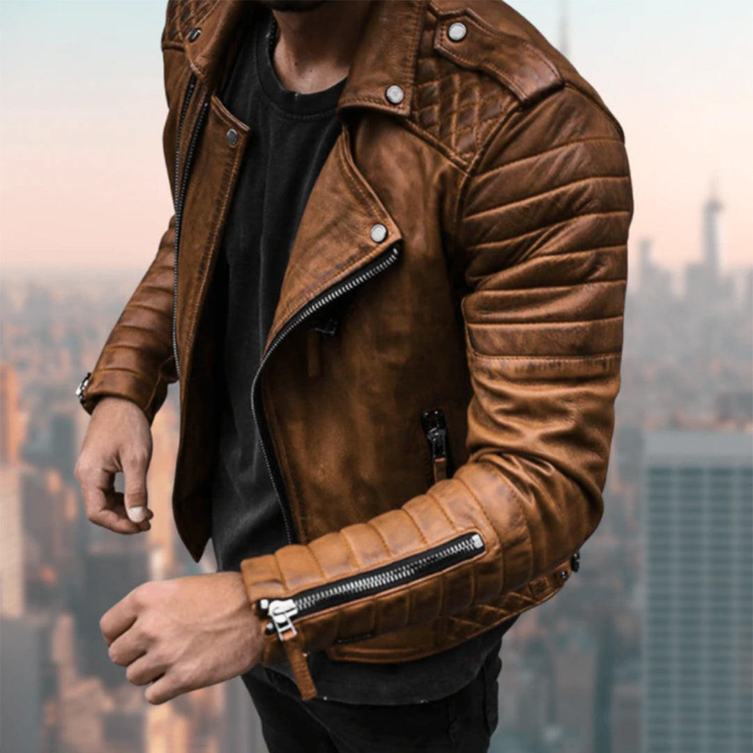 Giacca CRUZ in pelle PU da uomo - Stile biker a un livello straordinario