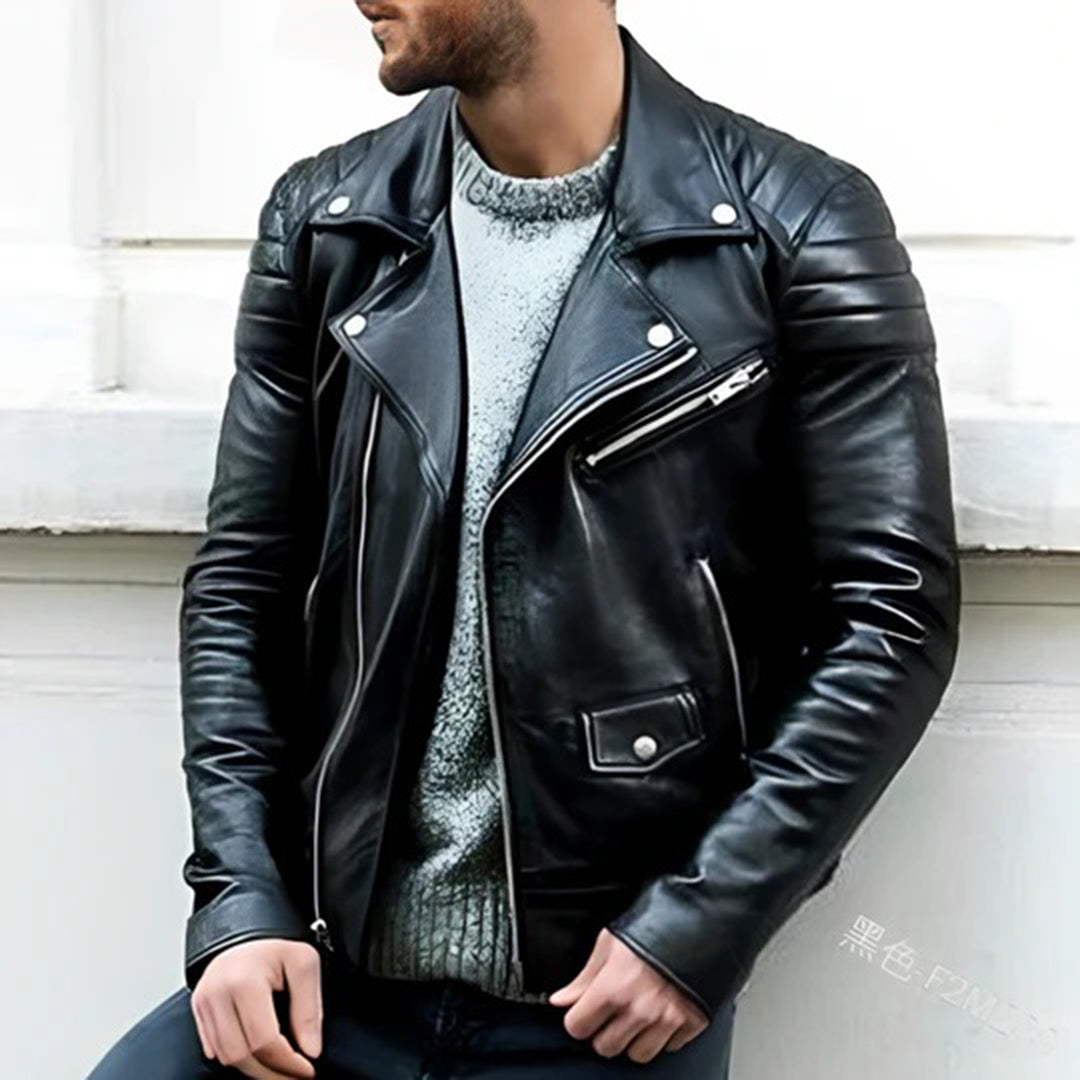 Giacca CRUZ in pelle PU da uomo - Stile biker a un livello straordinario