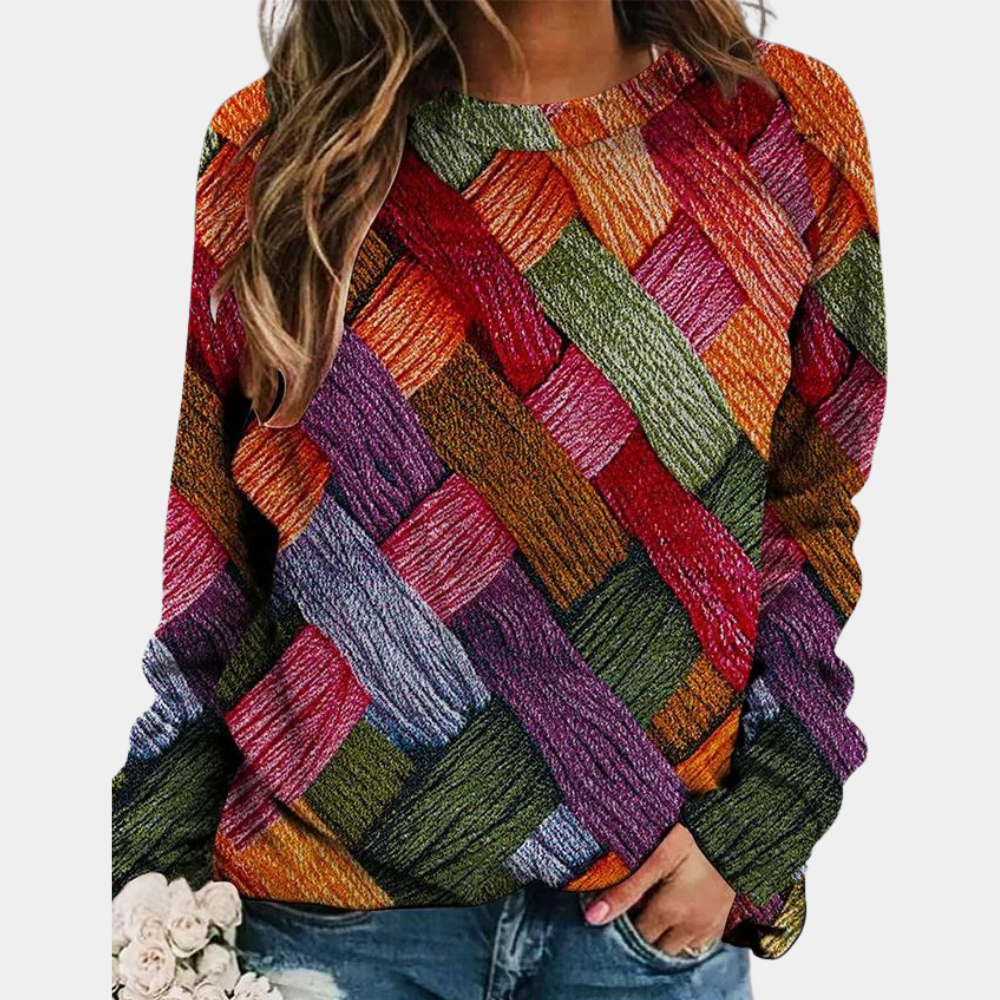 Elegante maglione da donna in maglia - materiale estremamente morbido, caldo ed ecologico per un comfort tutto l'anno