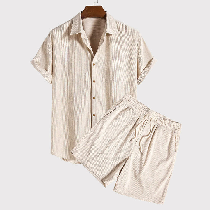 Set da uomo con maniche corte e pantaloni - elasticizzato, traspirante e confortevole per tutto il giorno