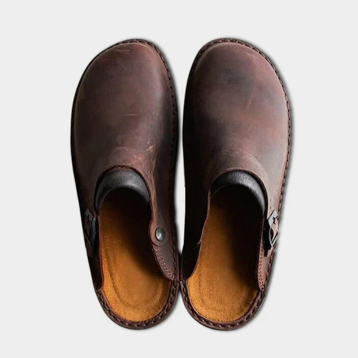 Pantofole in pelle da uomo esclusive MIJO - una combinazione di stile e comfort