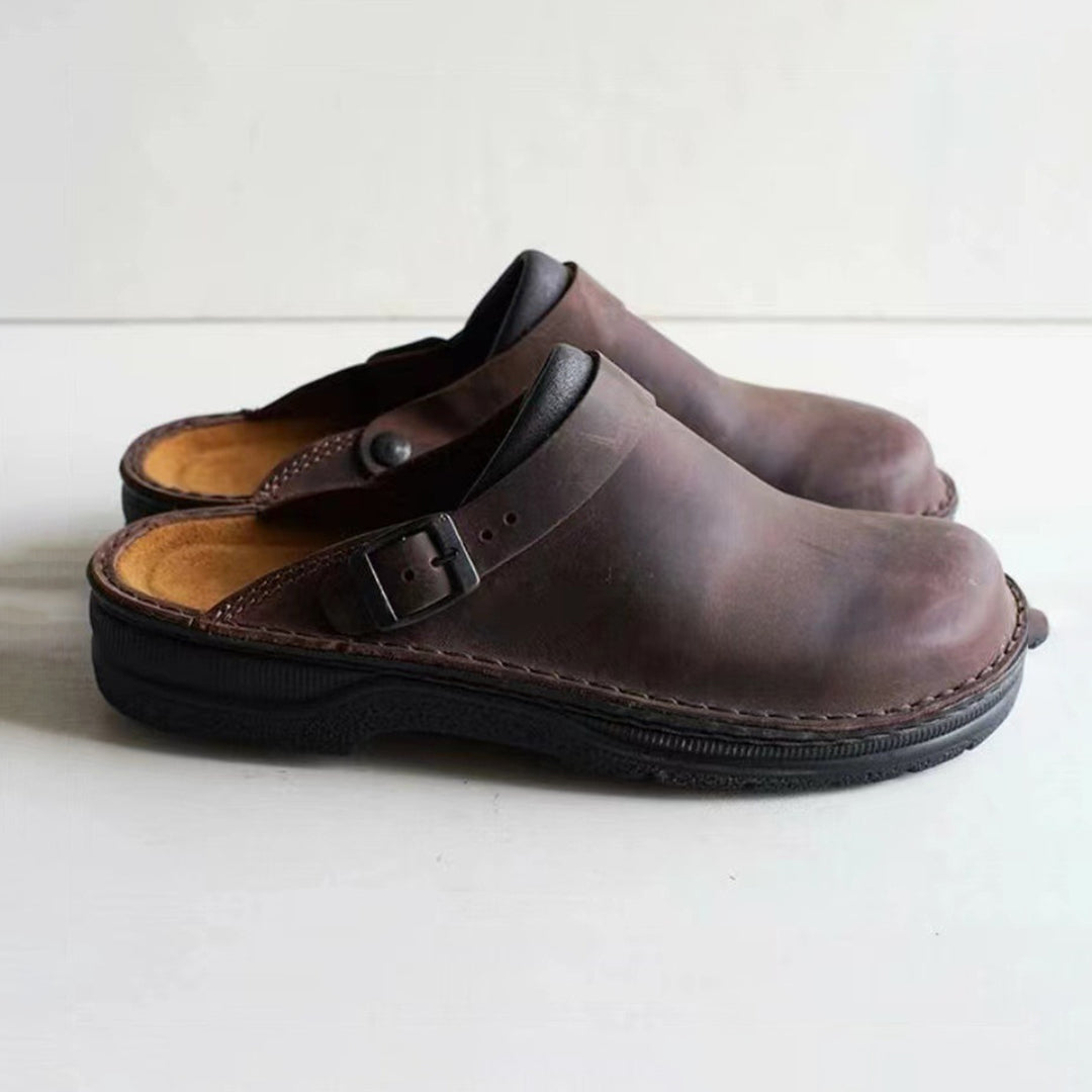 Pantofole in pelle da uomo esclusive MIJO - una combinazione di stile e comfort