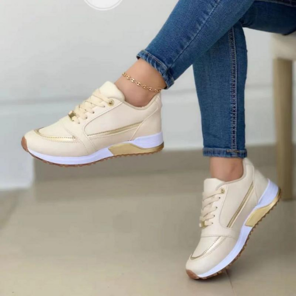 Eleganti scarpe da ginnastica da donna con soletta ammortizzata, supporto per l'arco plantare, mesh traspirante e comodo sistema di allacciatura.