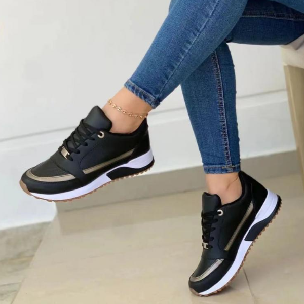 Eleganti scarpe da ginnastica da donna con soletta ammortizzata, supporto per l'arco plantare, mesh traspirante e comodo sistema di allacciatura.