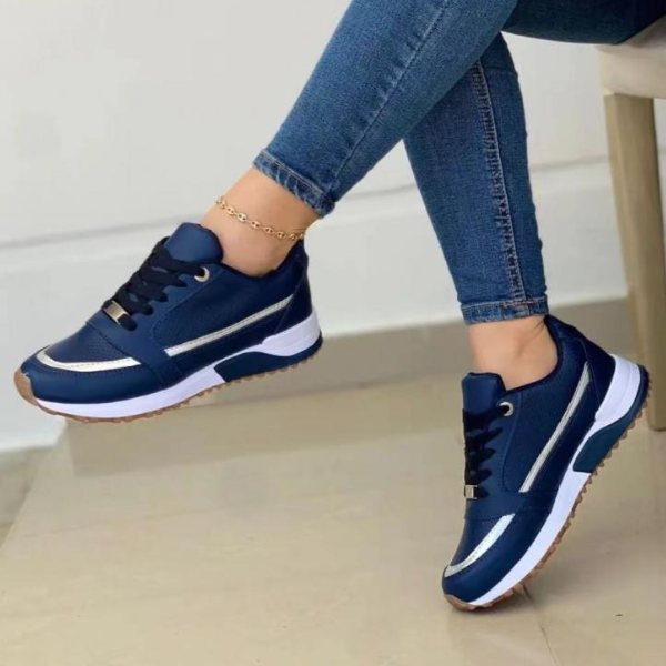 Eleganti scarpe da ginnastica da donna con soletta ammortizzata, supporto per l'arco plantare, mesh traspirante e comodo sistema di allacciatura.