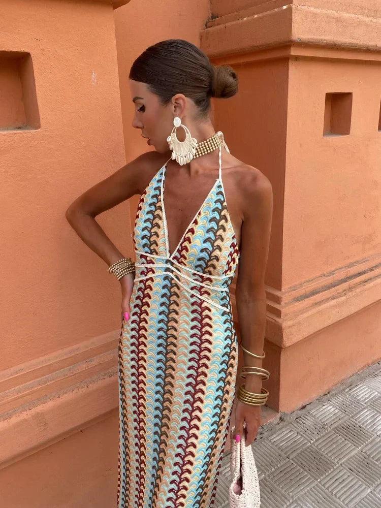 Elegante vestaglia da donna con elegante scollatura a V, senza polsini e colletto classico