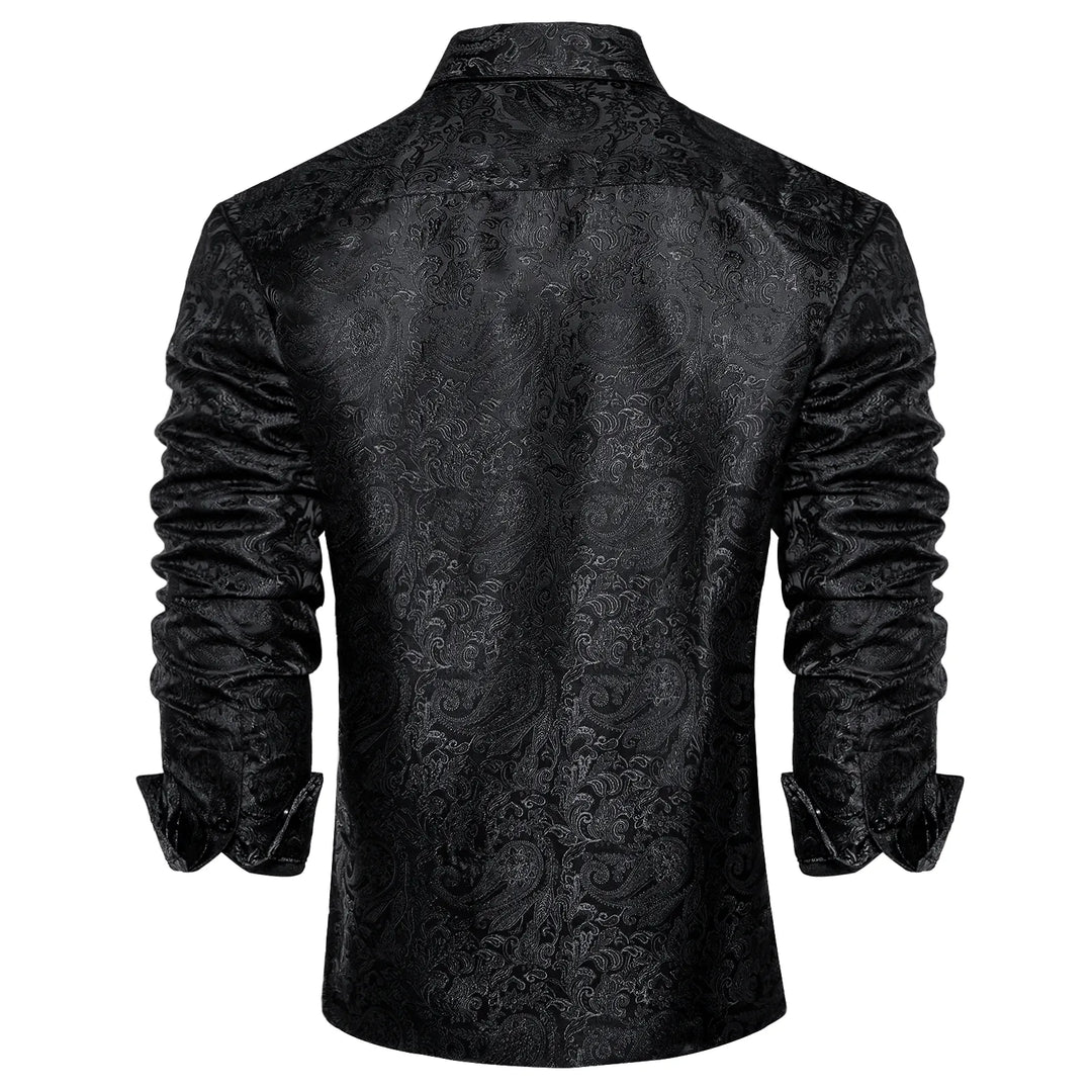 Elegante camicia da uomo oversize con collo alto, ideale per lo stile casual di tutti i giorni