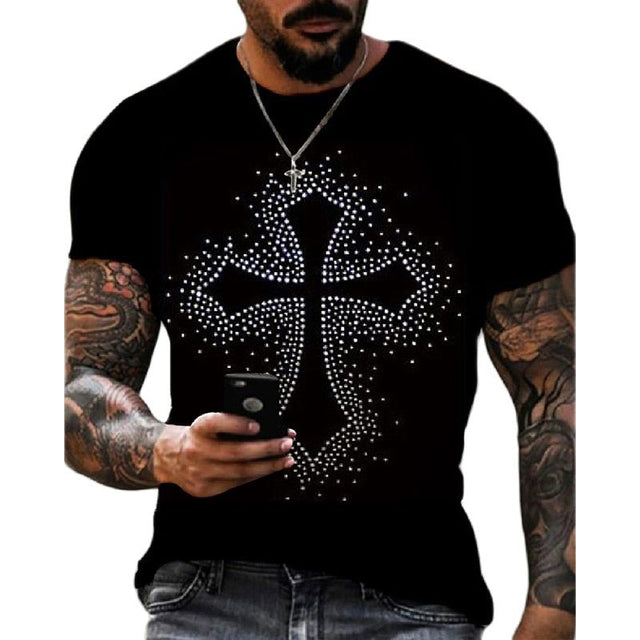 Elegante T-shirt Slim-Fit da uomo con paillettes - per dare un tocco di luce al vostro look