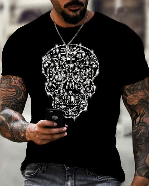 Elegante T-shirt Slim-Fit da uomo con paillettes - per dare un tocco di luce al vostro look