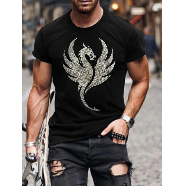 Elegante T-shirt Slim-Fit da uomo con paillettes - per dare un tocco di luce al vostro look