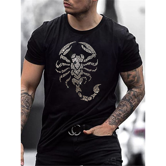 Elegante T-shirt Slim-Fit da uomo con paillettes - per dare un tocco di luce al vostro look